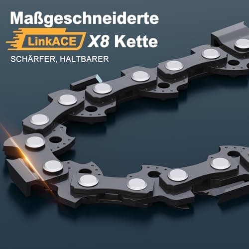 Mini Kettensäge mit 2 Akku und 8000mAh/21V, ideal für Gartenarbeit und DIY-Einhand Kettensäge der Baumsäge. Elektrische