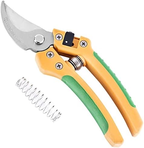 GRÜNTEK KONDOR Präzisionsschliff Astschere Amboss Ratschen-Gartenschere 200 mm - SK5-Klinge, Automatischer Ratschenmecha
