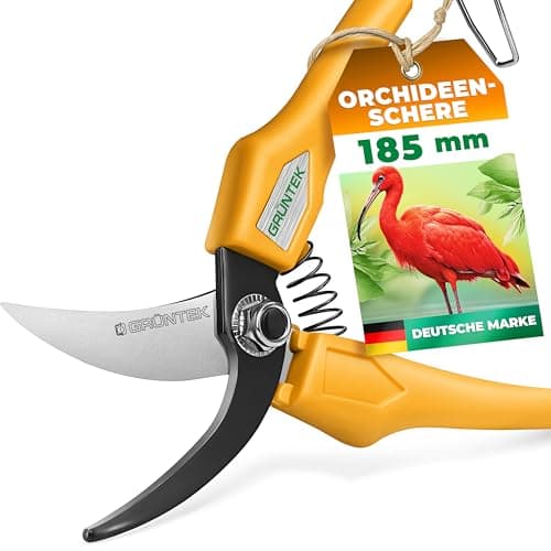 GRÜNTEK KONDOR Präzisionsschliff Astschere Amboss Ratschen-Gartenschere 200 mm - SK5-Klinge, Automatischer Ratschenmecha