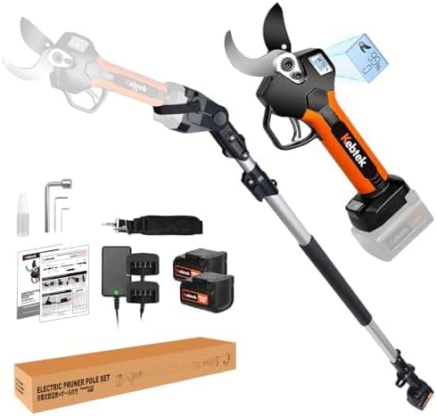 Kebtek Professionelle 35MM Elektrische Astschere 18 V - Hochleistungsakkubatterie - 2 Stück Set