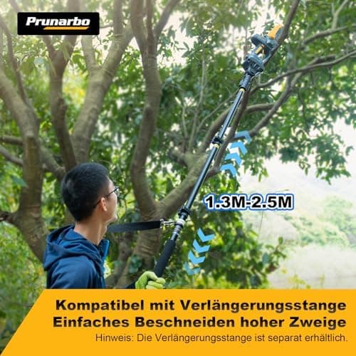 Prunarbo Akku-Kettensäge 900W Brushless PR-E8 - ideal für Gartenarbeit & Heimwerken & Holzbearbeitung 8" 2x |0Ah