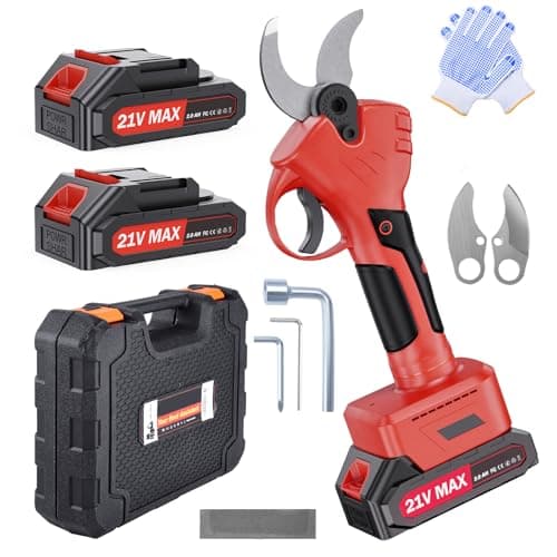XIAZIR Elektrische Astschere 600W Brushless-Motor, Kabellos für Garten, Obstgarten & Farm 2×21V 2000mAh Akku