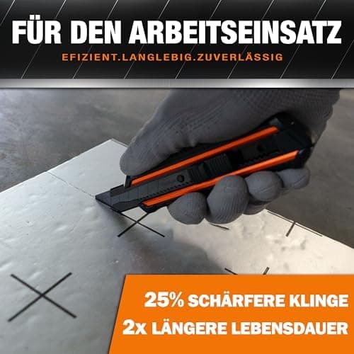 Cuttermesser Klingen 18mm – Premium Ersatz Blades für Teppichmesser – Super scharf und robust I perfekt für universelle