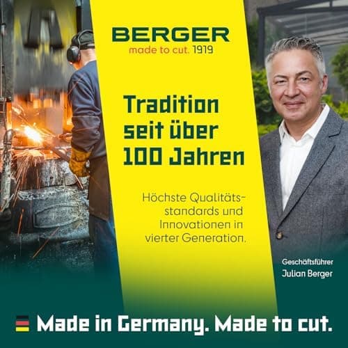 Berger Astschere Bypass Klassik 4200 Antihaftscharnier klingelos länglich Anschlagdämpfer 60cm