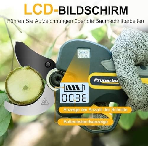 Prunarbo 50mm Elektrische Astschere 900W Starkes Schneiden Professional Kompatibel mit Makita 18V Akkus PR-E50  
Prunarb