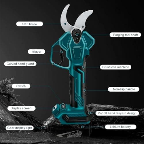 Makita 18V Drahtlose Elektrische Gartenschere Akku Astschere mit Bürstenlosen Motor LCD Display für Baumbeschneidung Obs
