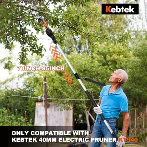 Kebtek KT 9035 Akku Astschere Teleskop für Gartenbaumbeschneidung mit 4000mAh Batterie und |4m Verlängerungsstange