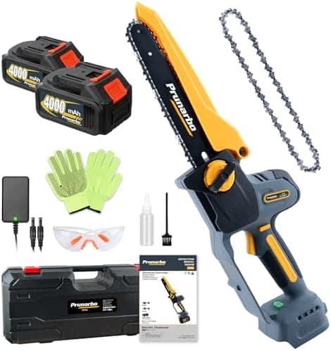Prunarbo Akku-Kettensäge 900W Brushless PR-E8 - ideal für Gartenarbeit & Heimwerken & Holzbearbeitung 8" 2x |0Ah