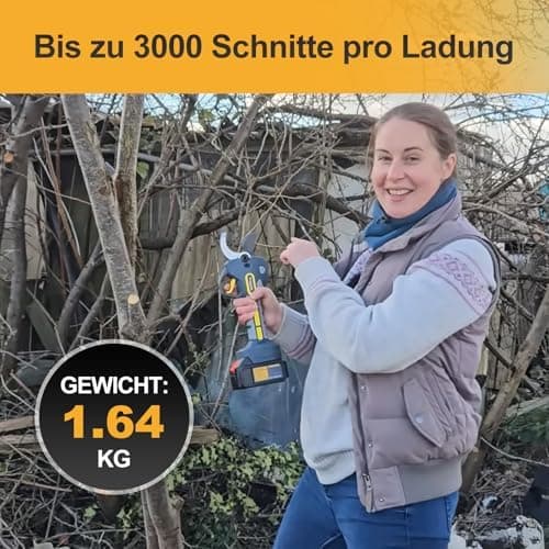 Prunarbo 50mm Elektrische Astschere 900W Starkes Schneiden Professional Kompatibel mit Makita 18V Akkus PR-E50  
Prunarb