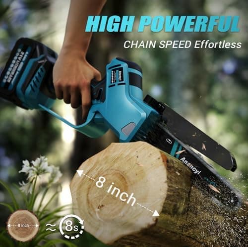 Akku-getriebene Mini-Kettensäge 6&8 Zoll für Gartenarbeiten Holzschnitte