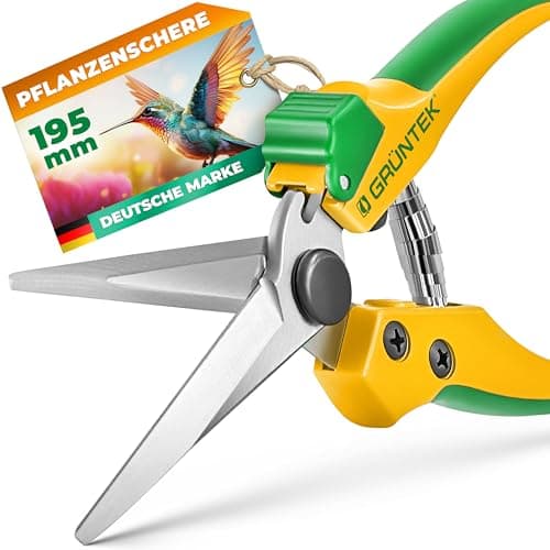 GRÜNTEK KONDOR Präzisionsschliff Astschere Amboss Ratschen-Gartenschere 200 mm - SK5-Klinge, Automatischer Ratschenmecha
