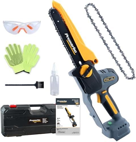 Prunarbo Akku-Kettensäge 900W Brushless PR-E8 - ideal für Gartenarbeit & Heimwerken & Holzbearbeitung 8" 2x |0Ah